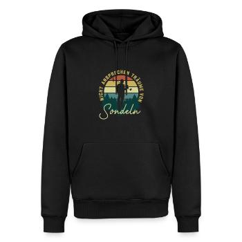 Träume von Sondeln Sondelgänger Metalldetektor - Männer Premium Bio Hoodie - Schwarz - Vorne - Nico (187cm)