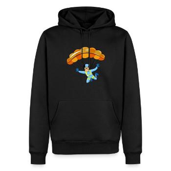 Paragliding Illustration - Men’s Premium Organic Hoodie - black - Front - Nico (187cm)