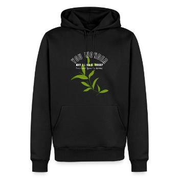 JE SUIS UN BUVEUR DE THÉ VERT SECRET SENCHATEE TEE - Sweat à capuche Premium bio Homme - noir - Devant - Nico (187cm)