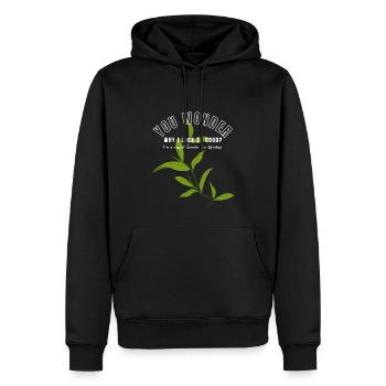 JE SUIS UN BUVEUR DE THÉ SENCHA SECRET SENCHATEE TEE - Sweat à capuche Premium bio Homme - noir - Devant - Nico (187cm)