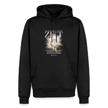 Alles hat seine Zeit Christliches Damen Herren - Männer Premium Bio Hoodie - Schwarz - Vorne - Nico (187cm)