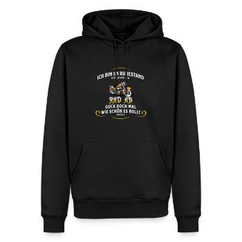 Rentner Shirt Motorradfahrer Biker Ruhestand - Männer Premium Bio Hoodie - Schwarz - Vorne - Nico (187cm)