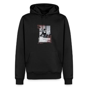 Skateboard Ollie Jungen Geschenkidee - Männer Premium Bio Hoodie - Schwarz - Vorne - Nico (187cm)