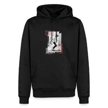 Skateboard Jungen Mädchen Sport Cool Trick - Männer Premium Bio Hoodie - Schwarz - Vorne - Nico (187cm)