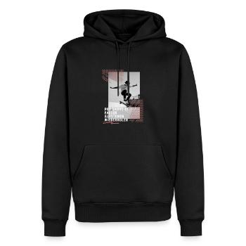 Skateboard Ollie Jungen Geschenkidee - Männer Premium Bio Hoodie - Schwarz - Vorne - Nico (187cm)