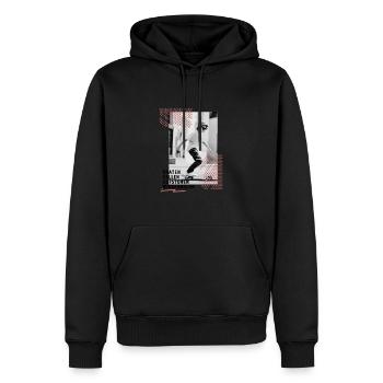 Skateboard Design Perfekt Jungen Geschenkidee - Männer Premium Bio Hoodie - Schwarz - Vorne - Nico (187cm)