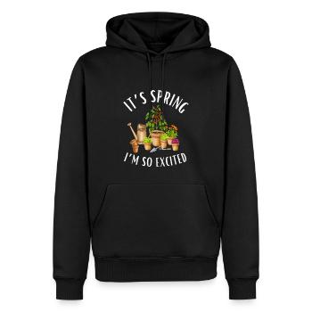 It's Spring Frühling für Gärtner - Männer Premium Bio Hoodie - Schwarz - Vorne - Nico (187cm)