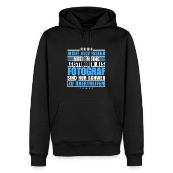 Unmatched performance as a photographer - Men’s Premium Organic Hoodie - black - Front - Nico (187cm)