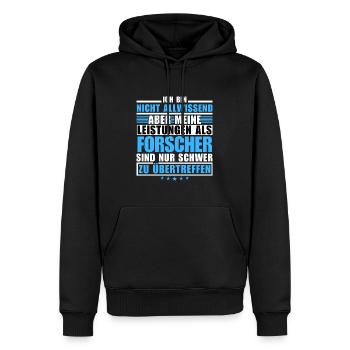 Unmatched Achievement as a Researcher - Men’s Premium Organic Hoodie - black - Front - Nico (187cm)