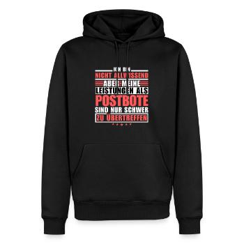 Unübertroffene Leistung als Postbote - Männer Premium Bio Hoodie - Schwarz - Vorne - Nico (187cm)