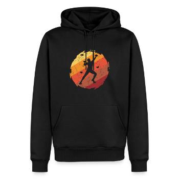 Alpinistes Escalade de bloc Boulder - Sweat à capuche Premium bio Homme - noir - Devant - Nico (187cm)