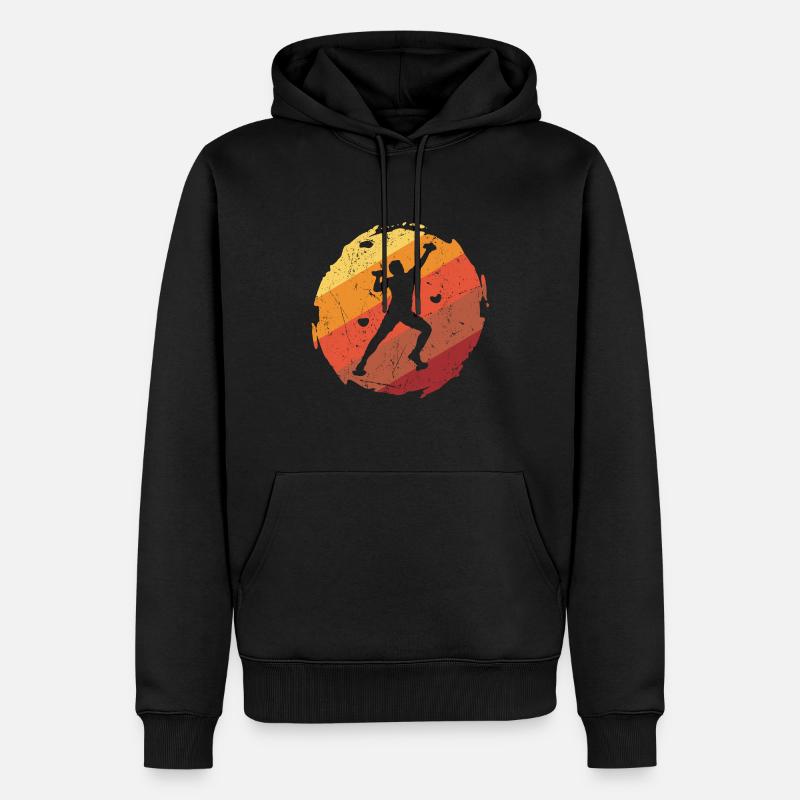 Bergsteiger Bouldern Klettern Boulder - Männer Premium Bio Hoodie - Schwarz