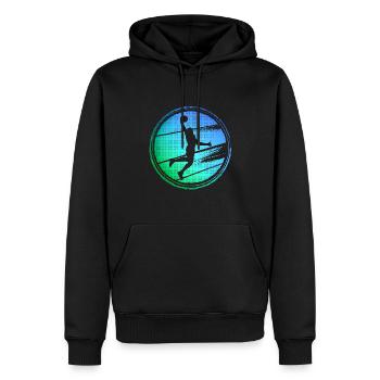 Basketball Spieler Junge Basketballer - Männer Premium Bio Hoodie - Schwarz - Vorne - Nico (187cm)