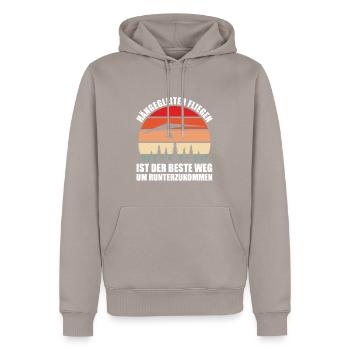 Hängegleiter Runterkommen Drachenfliegen - Männer Premium Bio Hoodie - Taupe - Vorne - Nico (187cm)