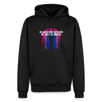 Friendzoned by Both Genders Bisexual Single Bi - Männer Premium Bio Hoodie - Schwarz - Vorne - Nico (187cm)