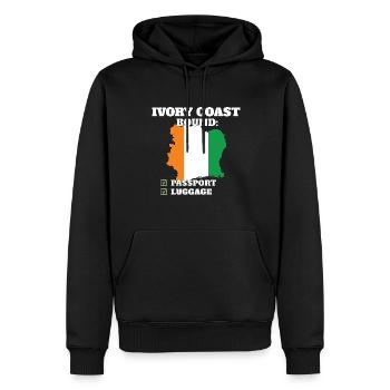 Côte d’Ivoire Bound Country Travel Drapeau ivoirien - Sweat à capuche Premium bio Homme - noir - Devant - Nico (187cm)