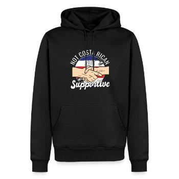 Pas costaricain mais voyageur de campagne solidaire - Sweat à capuche Premium bio Homme - noir - Devant - Nico (187cm)