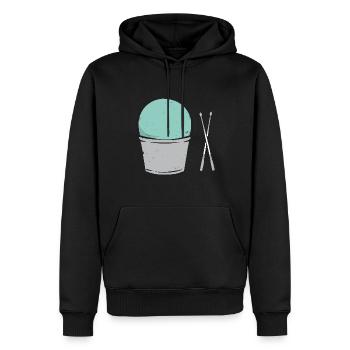 Cardio Drumming Fitnessstudio Fitnesskurs Workout - Männer Premium Bio Hoodie - Schwarz - Vorne - Nico (187cm)