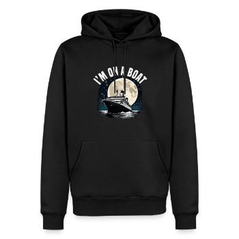 Im On A Boat Cruise Ship Vacation Group Matching - Men’s Premium Organic Hoodie - black - Front - Nico (187cm)