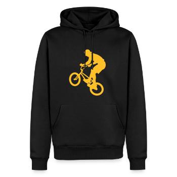Cool BMX Rider - Männer Premium Bio Hoodie - Schwarz - Vorne - Nico (187cm)