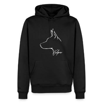 KELPIE Profil Chien Chien Chien de troupeau Wilsigns - Sweat à capuche Premium bio Homme - noir - Devant - Nico (187cm)