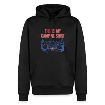 C’est mon camp de camping-shirt drôle camp d’humour de camp - Sweat à capuche Premium bio Homme - noir - Devant - Nico (187cm)