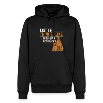 Rhodesian Ridgeback Hund - Männer Premium Bio Hoodie - Schwarz - Vorne - Nico (187cm)