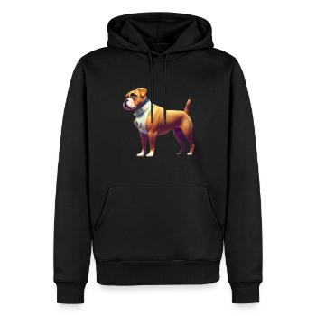 Deutscher Boxer Hund - Deutscher Boxer - Männer Premium Bio Hoodie - Schwarz - Vorne - Nico (187cm)