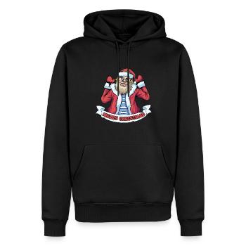 Cadeaux de Noël Noël - Sweat à capuche Premium bio Homme - noir - Devant - Nico (187cm)