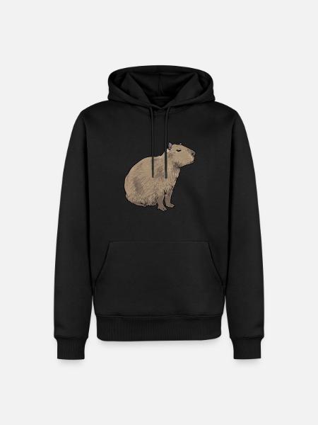 Rongeur Capybara - Sweat à capuche Premium bio Homme - noir