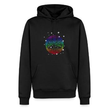Baum des Lebens,Yggdrasil,Weltenbaum,tree of life, - Männer Premium Bio Hoodie - Schwarz - Vorne - Nico (187cm)