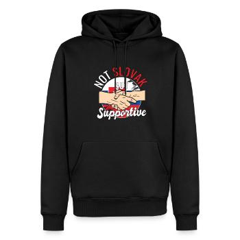 Pas slovaque mais un voyageur de campagne solidaire - Sweat à capuche Premium bio Homme - noir - Devant - Nico (187cm)