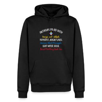 Drapeau d’Antigua-et-Barbuda - Sweat à capuche Premium bio Homme - noir - Devant - Nico (187cm)