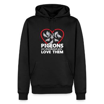Liebe alle Tauben Design für Taubenliebhaber - Männer Premium Bio Hoodie - Schwarz - Vorne - Nico (187cm)