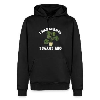 Monstera Deliciosa Albo Plante d’intérieur botanique - Sweat à capuche Premium bio Homme - noir - Devant - Nico (187cm)