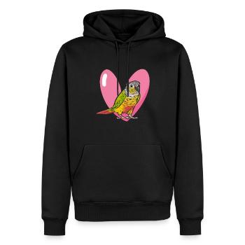 Molina Perruche Perroquet Perruche Oiseau Perruche - Sweat à capuche Premium bio Homme - noir - Devant - Nico (187cm)