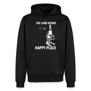 | de biologie Cadeau d’enseignant biologiste de laboratoire de microscope - Sweat à capuche Premium bio Homme - noir - Devant - Nico (187cm)