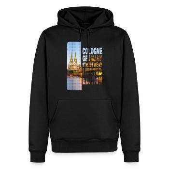 Cologne Germany City Skyline Home Love - Men’s Premium Organic Hoodie - black - Front - Nico (187cm)