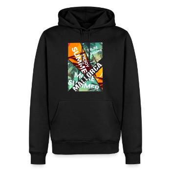 Majorque Summer Sun Beach Sea Palms Party - Sweat à capuche Premium bio Homme - noir - Devant - Nico (187cm)