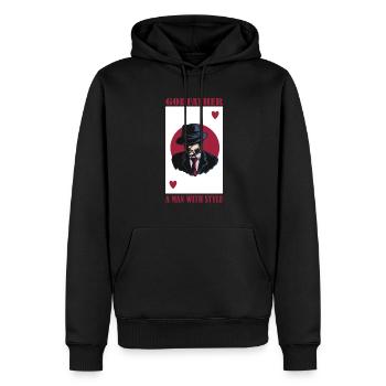 Herren Patenonkel Pate Patenschaft Onkel Patenkind - Männer Premium Bio Hoodie - Schwarz - Vorne - Nico (187cm)