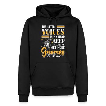 Dwarf Garden Goblin - Men’s Premium Organic Hoodie - black - Front - Nico (187cm)