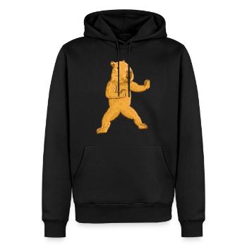 Capybara Kampfsport - Männer Premium Bio Hoodie - Schwarz - Vorne - Nico (187cm)