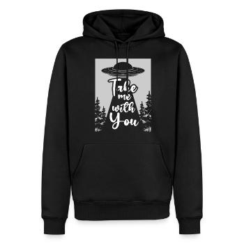 Alien Invasion Aliens - Sweat à capuche Premium bio Homme - noir - Devant - Nico (187cm)