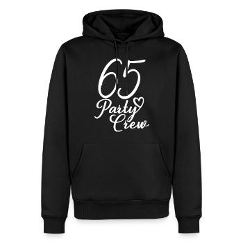 65 Party Crew 65. Geburtstag 65 Jahre alt - Männer Premium Bio Hoodie - Schwarz - Vorne - Nico (187cm)