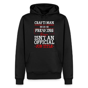 Craft Workshop Screwdriver - Men’s Premium Organic Hoodie - black - Front - Nico (187cm)