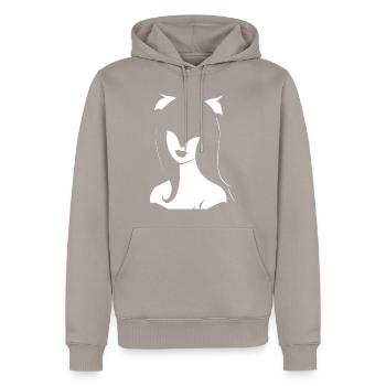 Batcave Girl Dark Fairytale Goth Occult Women Got - Sweat à capuche Premium bio Homme - taupe - Devant - Nico (187cm)