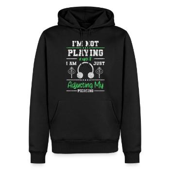 Piercing Kunst Piercingstudio - Männer Premium Bio Hoodie - Schwarz - Vorne - Nico (187cm)