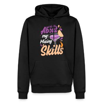 Cocktail Drink Mixing Bottle - Sweat à capuche Premium bio Homme - noir - Devant - Nico (187cm)