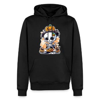 Halloween Knut - Männer Premium Bio Hoodie - Schwarz - Vorne - Nico (187cm)