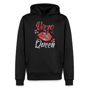 Zodiaque Septembre Astrologie - Sweat à capuche Premium bio Homme - noir - Devant - Nico (187cm)